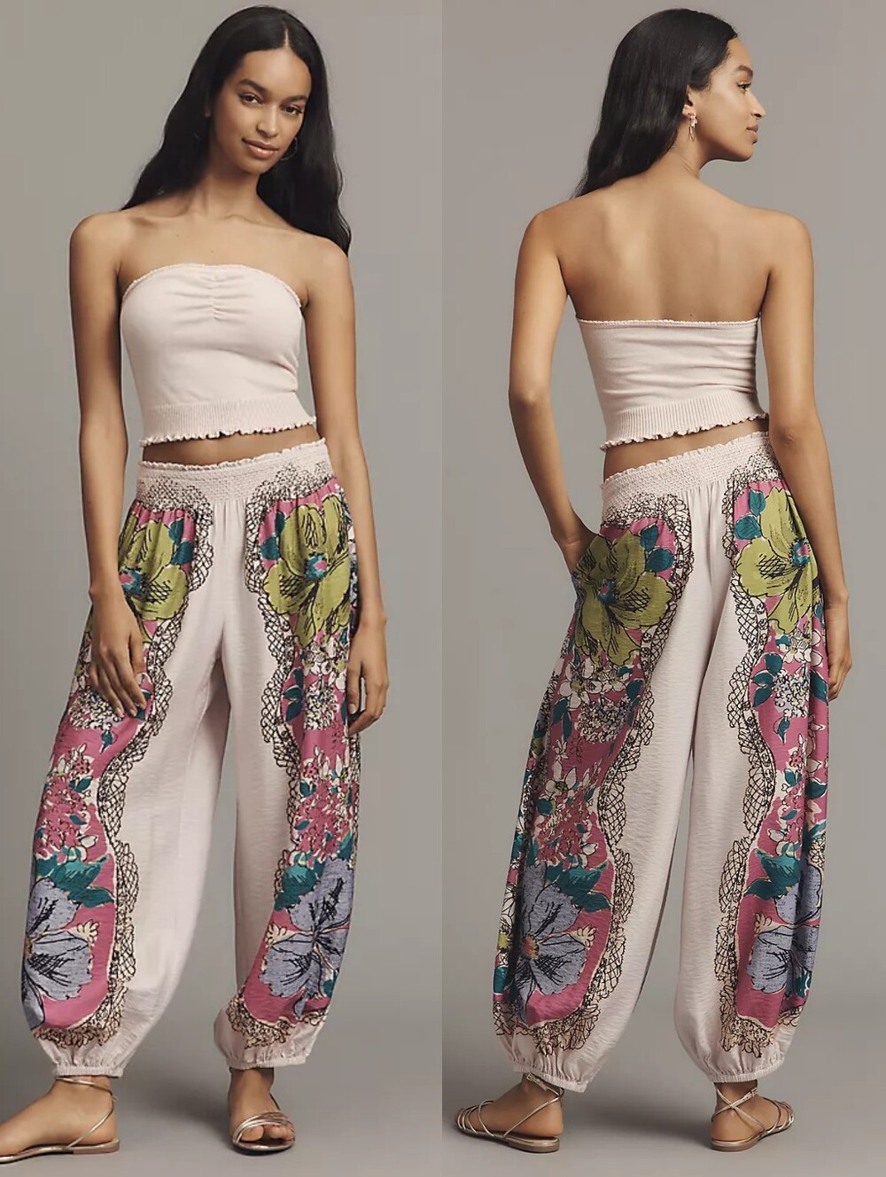 NWT Anthropologie Plenty by Tracy Reese Floral Harem Pants - Picture 2 of 15